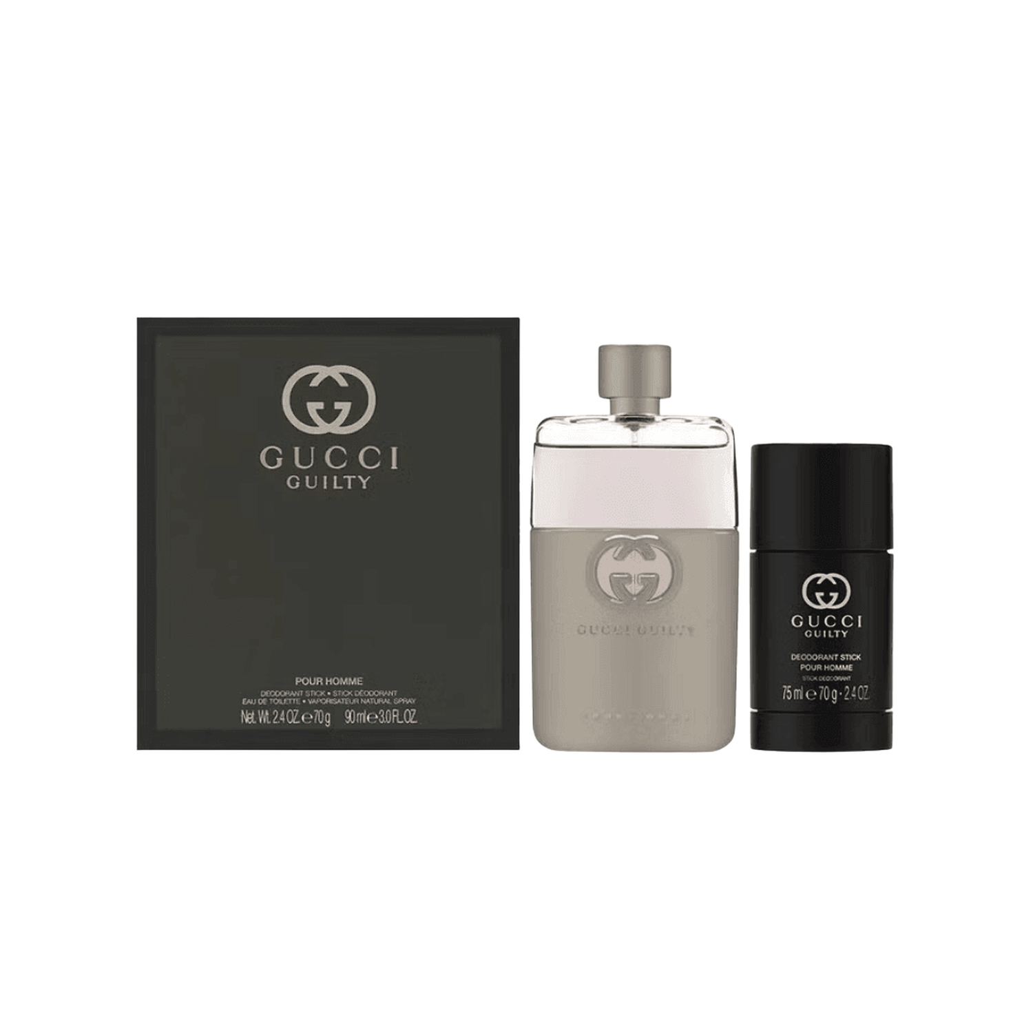 Gucci Guilty Pour Homme Gift Set for Men - Gucci Guilty Pour Homme EDT 3.0 oz + 2.4oz Deodorant Stick