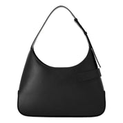 Salvatore Ferragamo Arch Black Brushed Leather Shoulder Bag