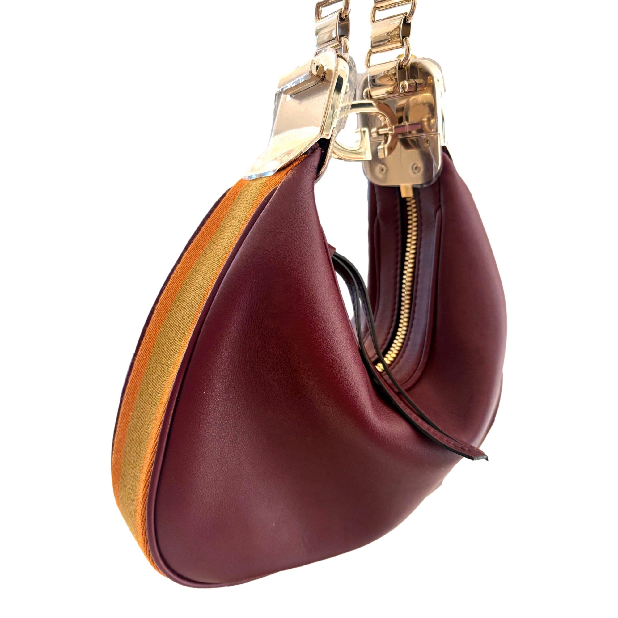 Gucci Attaché Burgundy Leather Small Shoulder Bag