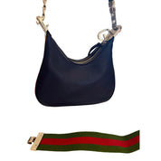 Gucci Attaché Navy Leather Small Shoulder Bag