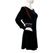 Gucci Azalea Calfskin Web Monochrome Horsebit 1955 Black Mini Handbag