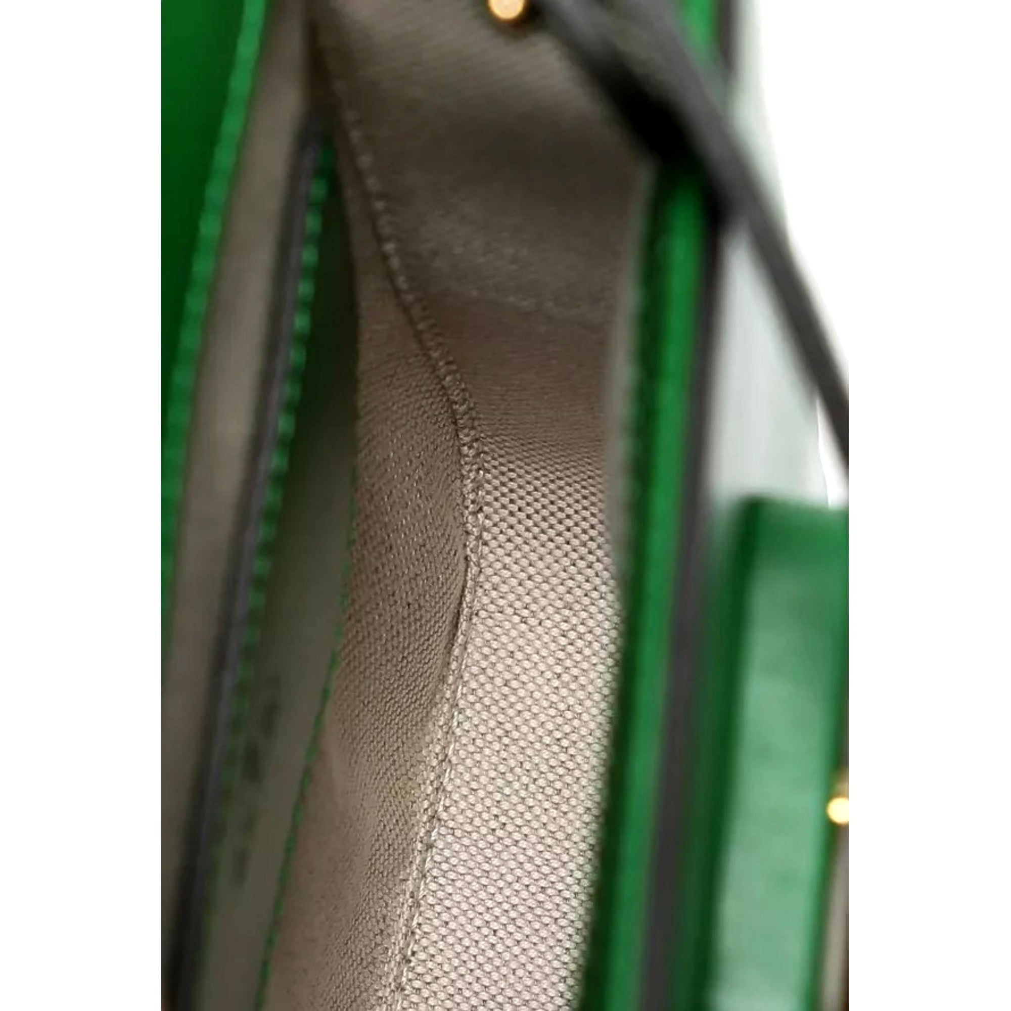 Gucci Bamboo Green Leather Mini Handbag Top Handle Bag