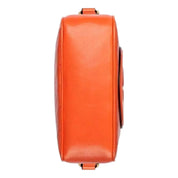 Gucci Blondie GG Patch Diagonal Stitching Orange Leather Crossbody Handbag