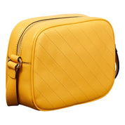 Gucci Blondie GG Patch Diagonal Stitching Yellow Leather Crossbody Handbag