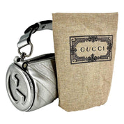 Gucci Blondie Metallic Silver Leather Mini Shoulder Bag