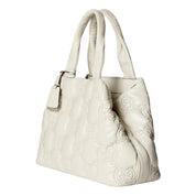 Gucci GG Guccissima Cream White Matelassé Leather Tote Bag