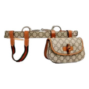 Gucci GG Supreme Monogram Web Bamboo 1947 Beige 75 Mini Belt Bag