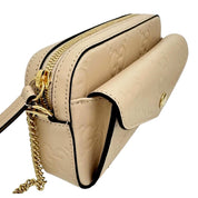 Gucci Gilbert Beige Calfskin Mini Envelope Crossbody Bag