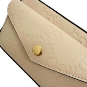 Gucci Gilbert Beige Calfskin Mini Envelope Crossbody Bag