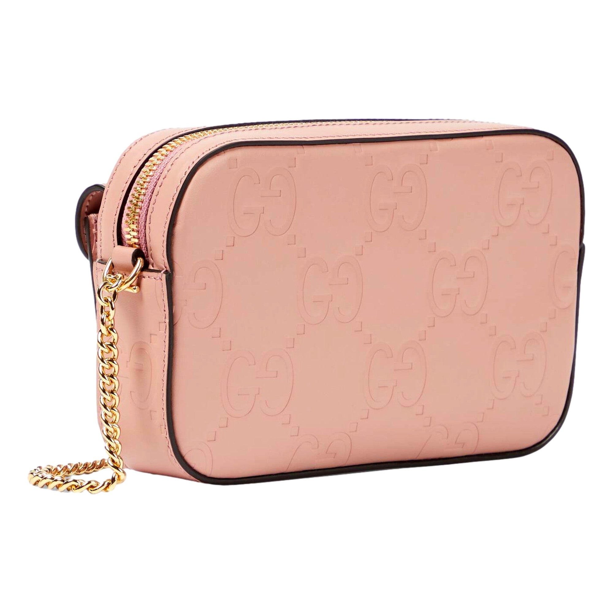 Gucci Gilbert Pink Calfskin Mini Envelope Crossbody Bag
