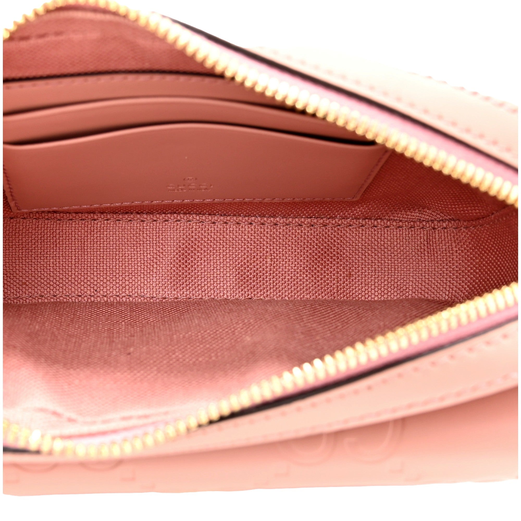 Gucci Gilbert Pink Calfskin Mini Envelope Crossbody Bag