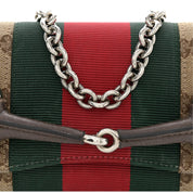 Gucci Horsebit Supreme Canvas Web Stripe Small Chain Shoulder Bag