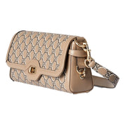Gucci Luce Optical Printed GG Beige Leather Shoulder Bag