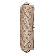 Gucci Luce Optical Printed GG Beige Leather Shoulder Bag