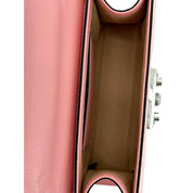 Gucci Pink GG Supreme Pink Leather Padlock Chain Small Handbag
