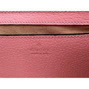 Gucci Pink GG Supreme Pink Leather Padlock Chain Small Handbag