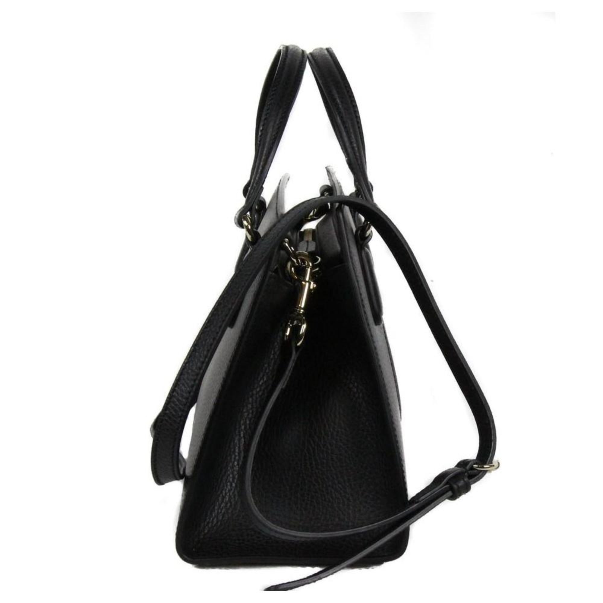 Gucci Soho Black Leather Structured Small Tote Crossbody Bag