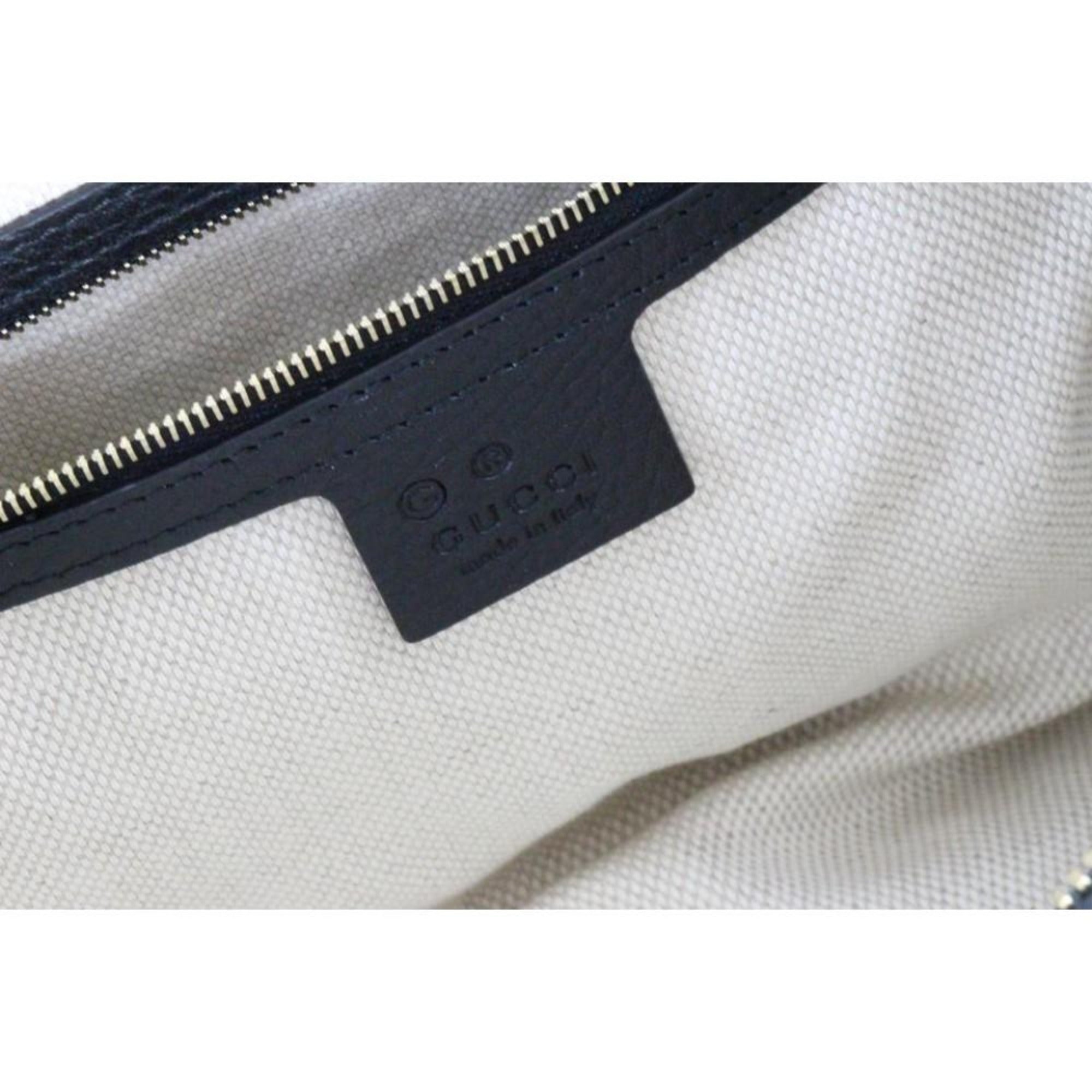 Gucci Soho Black Leather Structured Small Tote Crossbody Bag