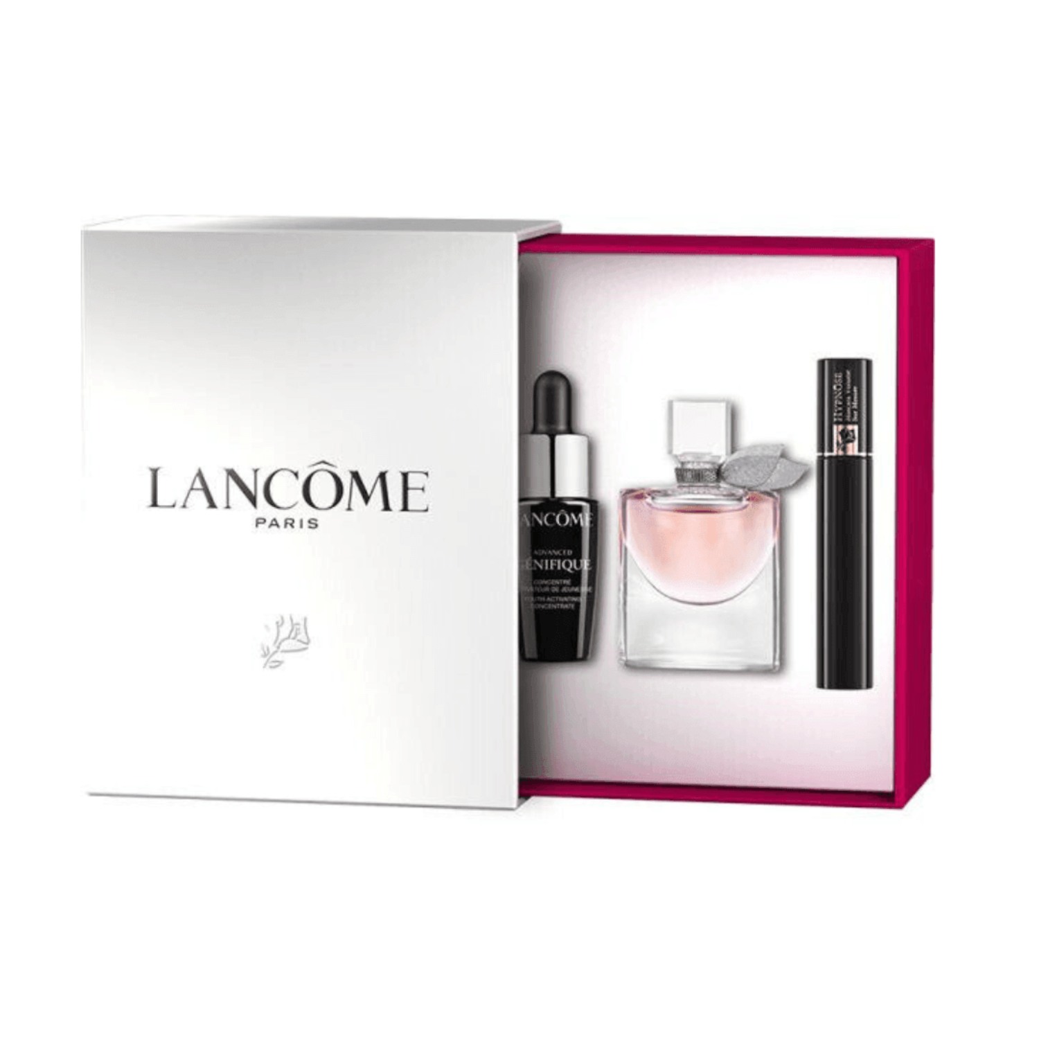 Lancome Paris Mini Set for Women - Lancome La Vie Est Belle 0.34 oz EDP + Noir Hypnotic Mascara 0.07 oz + Advanced Génifique ( Youth Activating Concentrate) 0.24 oz Set