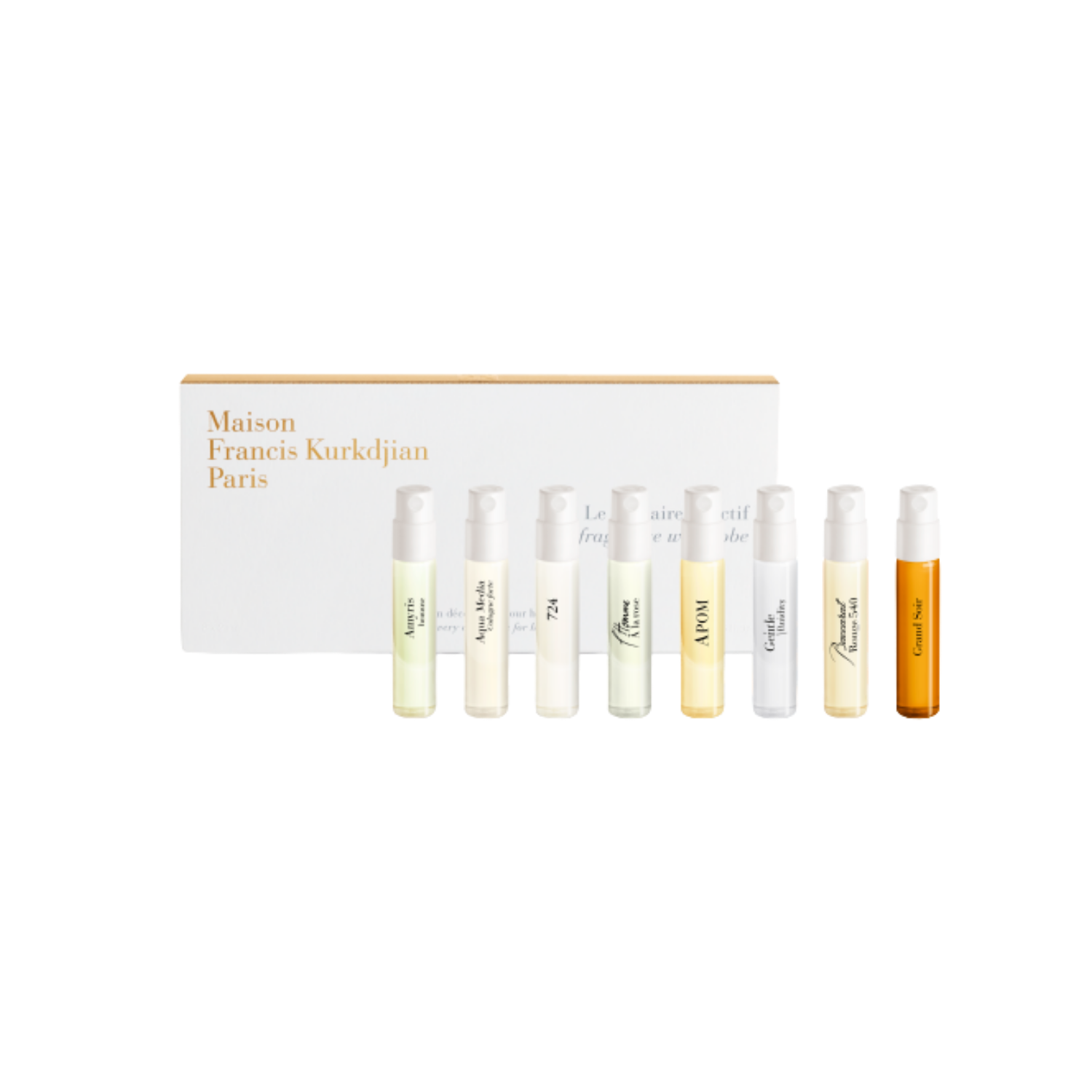 Maison Francis Kurkdjian The Fragrance Wardrobe 8 X .06 oz Eau de Parfum Discovery Set for Men