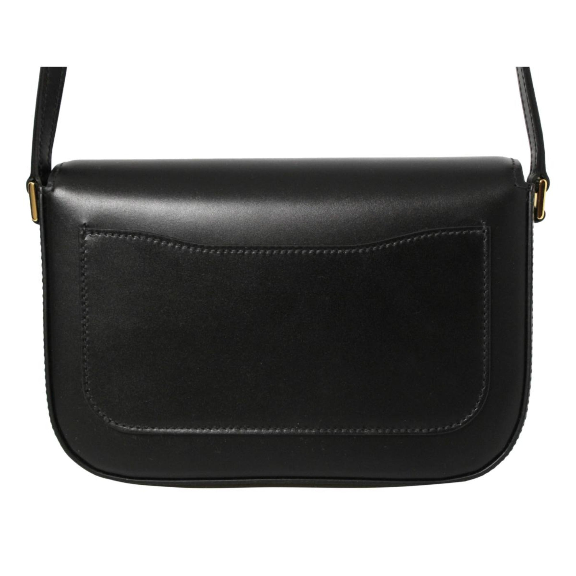 Prada City Calf Leather Black Flap Crossbody Bag