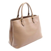 Prada Embossed Logo Cammeo Beige Soft Leather Handbag Shopper Tote Bag