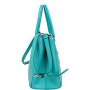 Prada Galleria Saffiano Giada Teal Lux Leather Small Tote Handbag Giada Teal