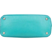 Prada Galleria Saffiano Giada Teal Lux Leather Small Tote Handbag Giada Teal