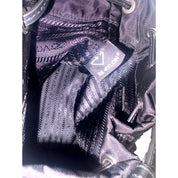 Prada Re-Nylon Black Tassel Drawstring Bucket Bag