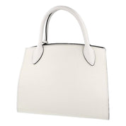 Prada Saffiano Leather Monochrome Bianco White Top Handle Handbag