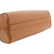 Prada Saffiano Caramel Brown Soft Calfskin Medium Top Handle Handbag