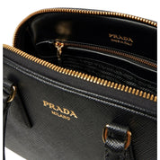 Prada Saffiano Nero Black Soft Calfskin Medium Top Handle Handbag