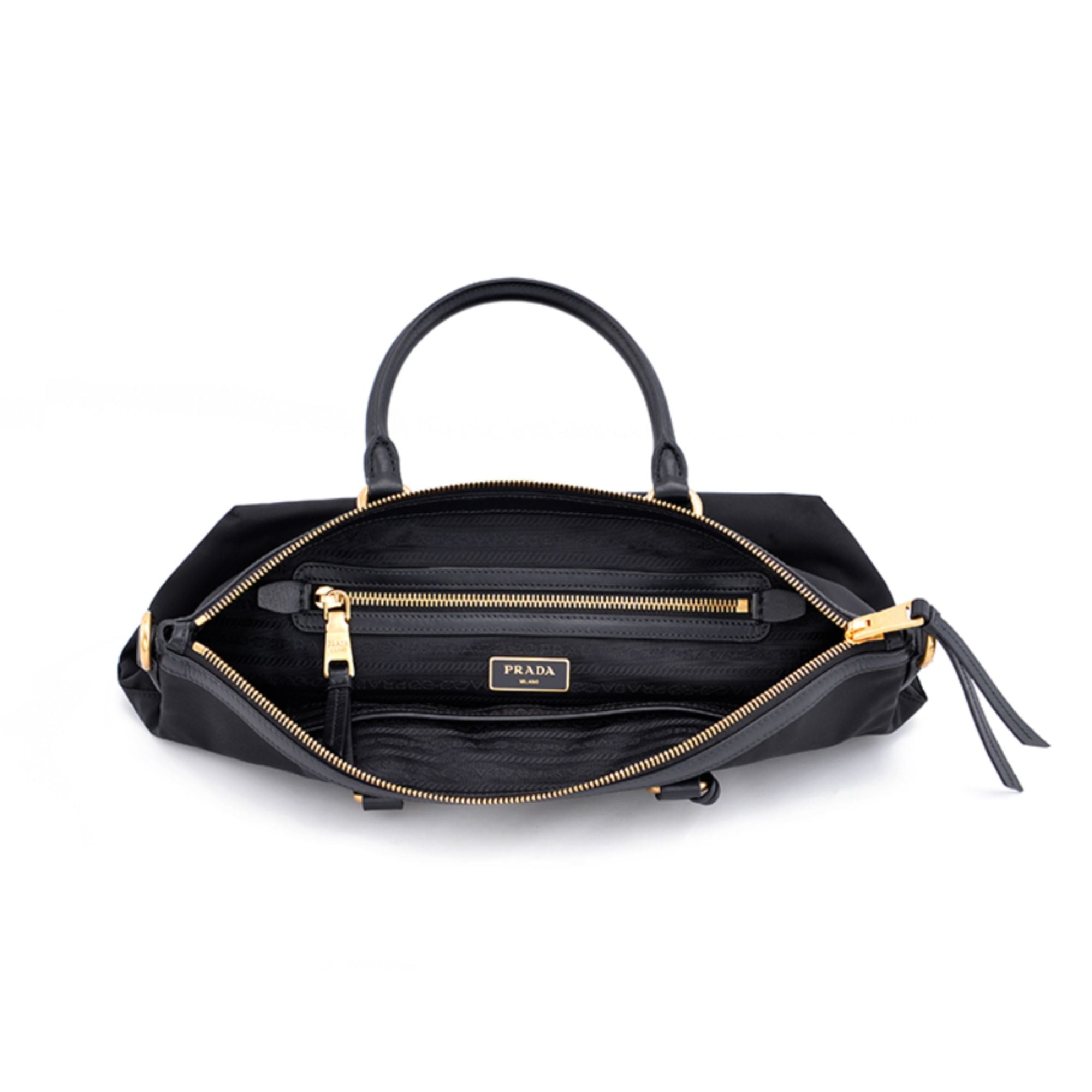 バッグ PRADA TESSUTO NYLON 2WAY BODY HAND BAG Prada Tessuto Nylon 2Way Tote Bag in Black - Purse Utopia
