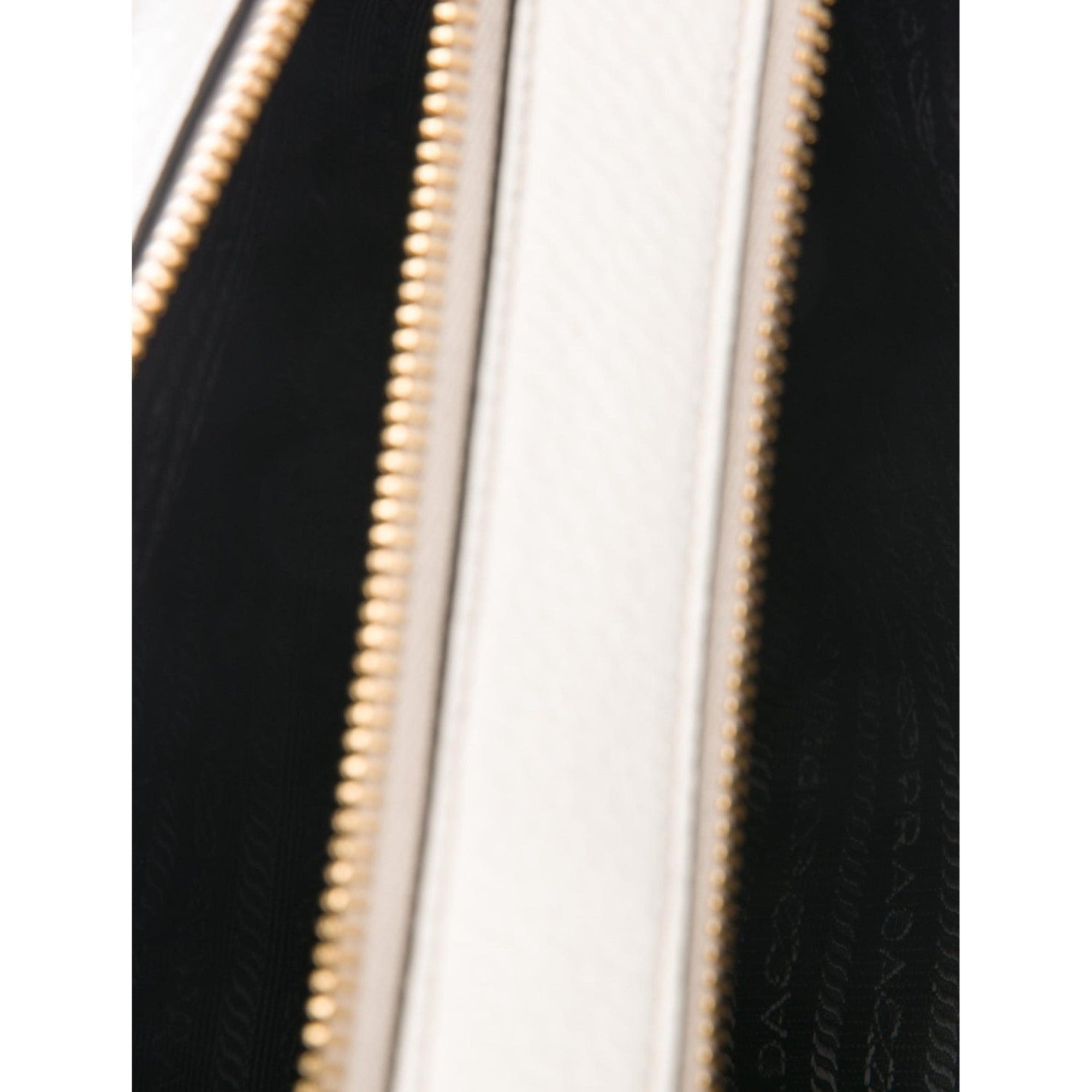 Prada Vitello Phenix White Leather Double Zip Camera Crossbody Bag