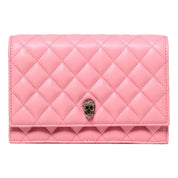 Alexander McQueen Pink Quilted Leather Skull Shoulder Bag