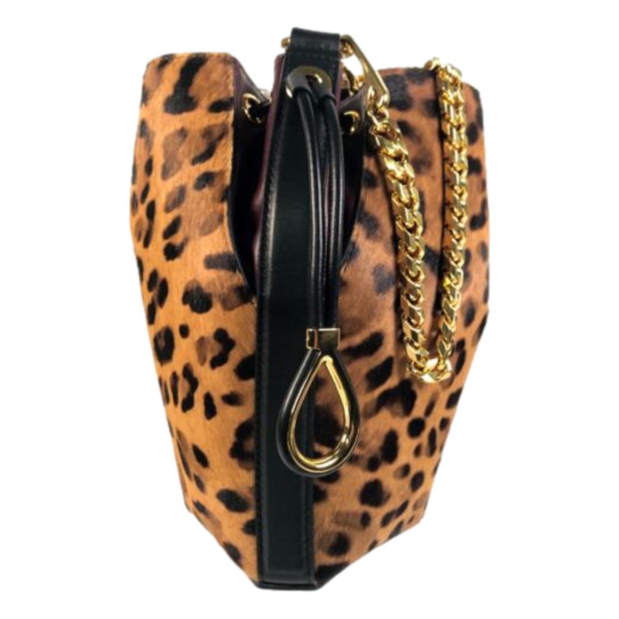 Alexander McQueen The Bucket Bag Leopard Print Pony Hair
