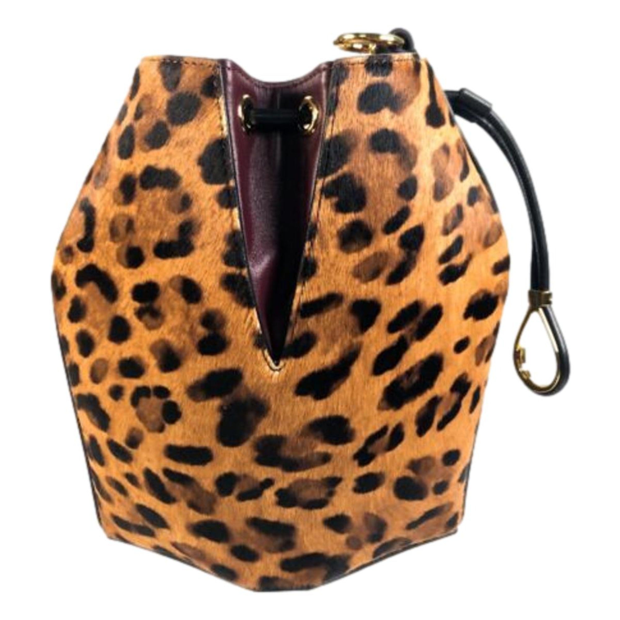 Alexander McQueen The Bucket Bag Leopard Print Pony Hair
