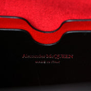 Alexander McQueen The Short Story Black Croc Print Leather Satchel