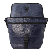 Balenciaga Arena Blue Lambskin Leather Flap Messenger Bag