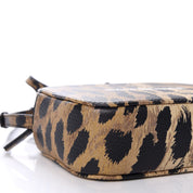Balenciaga Calfskin Logo Printed Leopard XS Everyday Camera Bag
