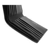 Balenciaga Cash Black Calfskin Leather Perforated Bifold Wallet