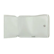 Balenciaga Everyday White Leather Logo Mini Trifold Wallet