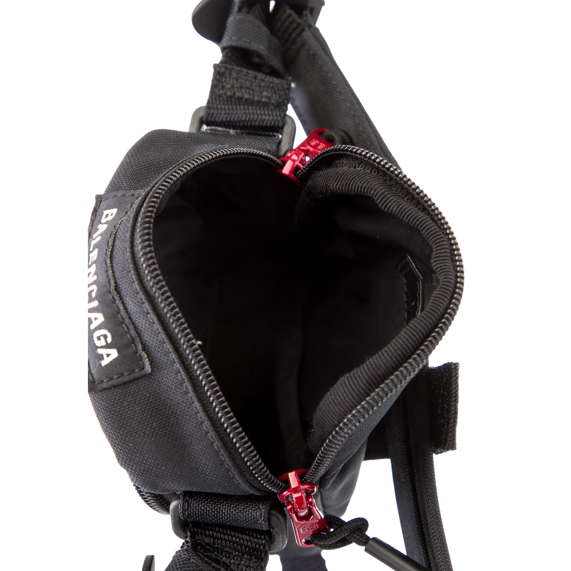 Balenciaga Nasa Logo Phone Holder Crossbody Bag Black Recycled Nylon