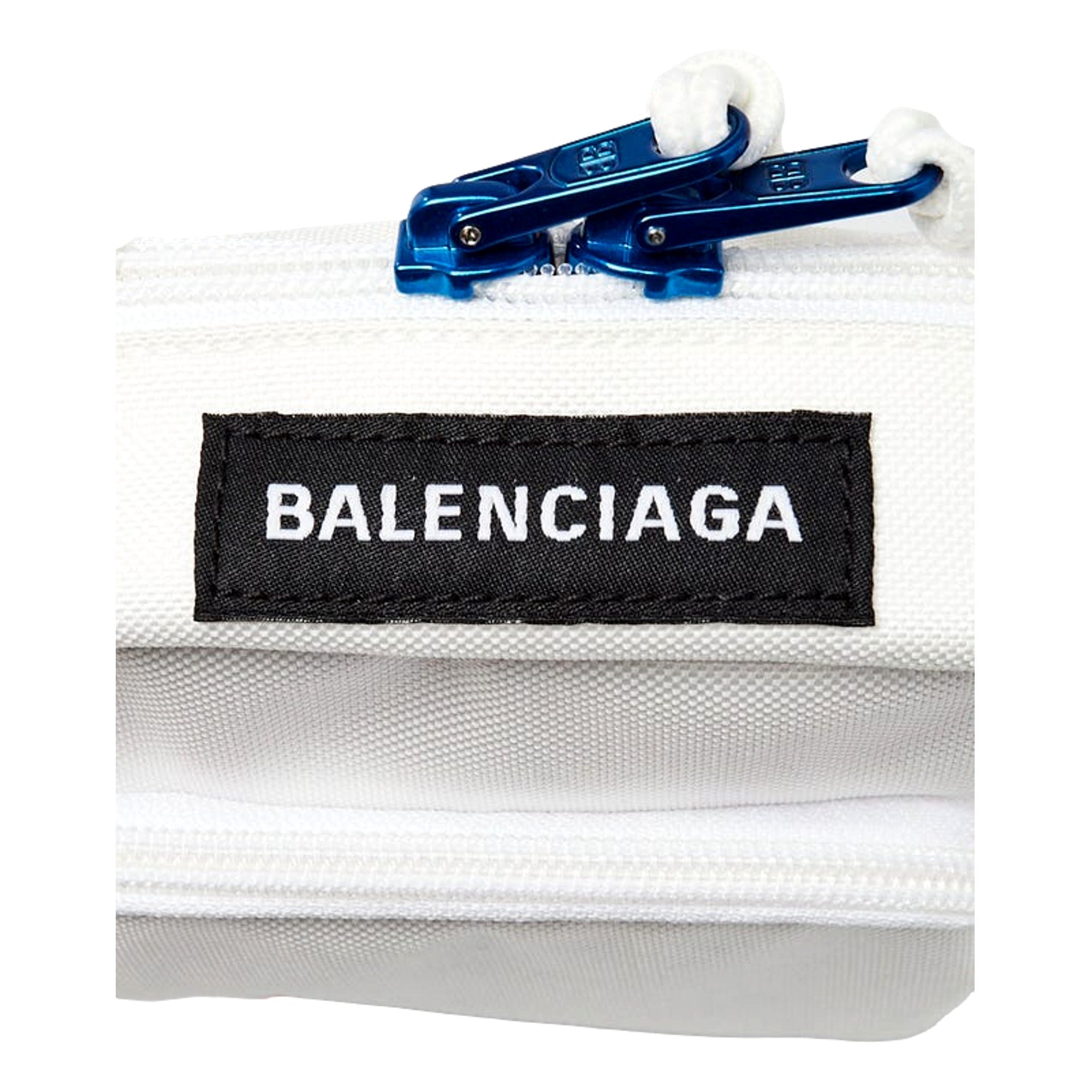 Balenciaga Nasa Logo Phone Holder Crossbody Bag White Recycled Nylon