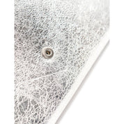 Balenciaga Papier Metallic Silver Arena Leather Envelope Wallet