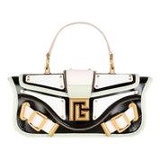 Balmain Blaze Mint Green Leather Baguette Top Handle Crossbody Bag