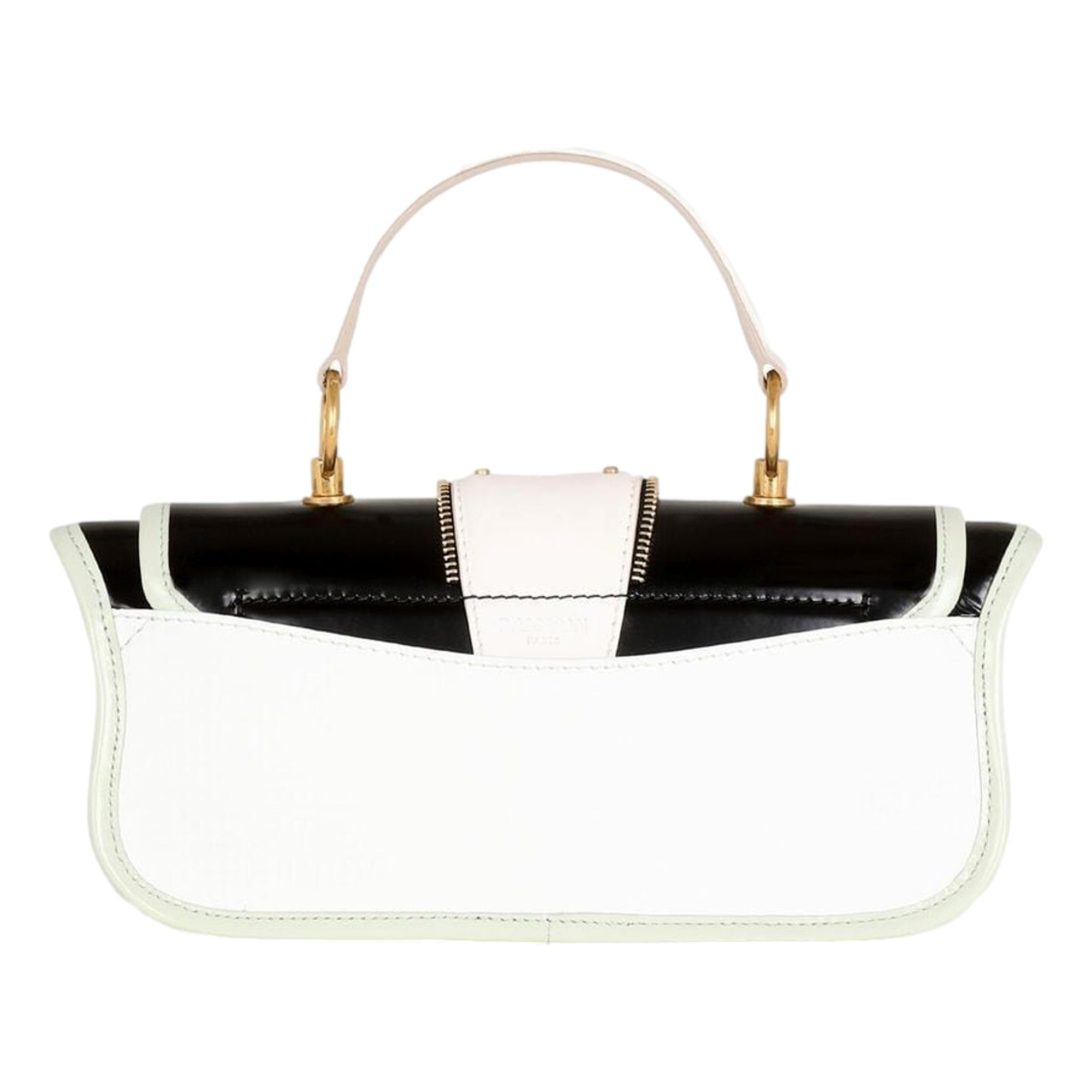 Balmain Blaze Mint Green Leather Baguette Top Handle Crossbody Bag