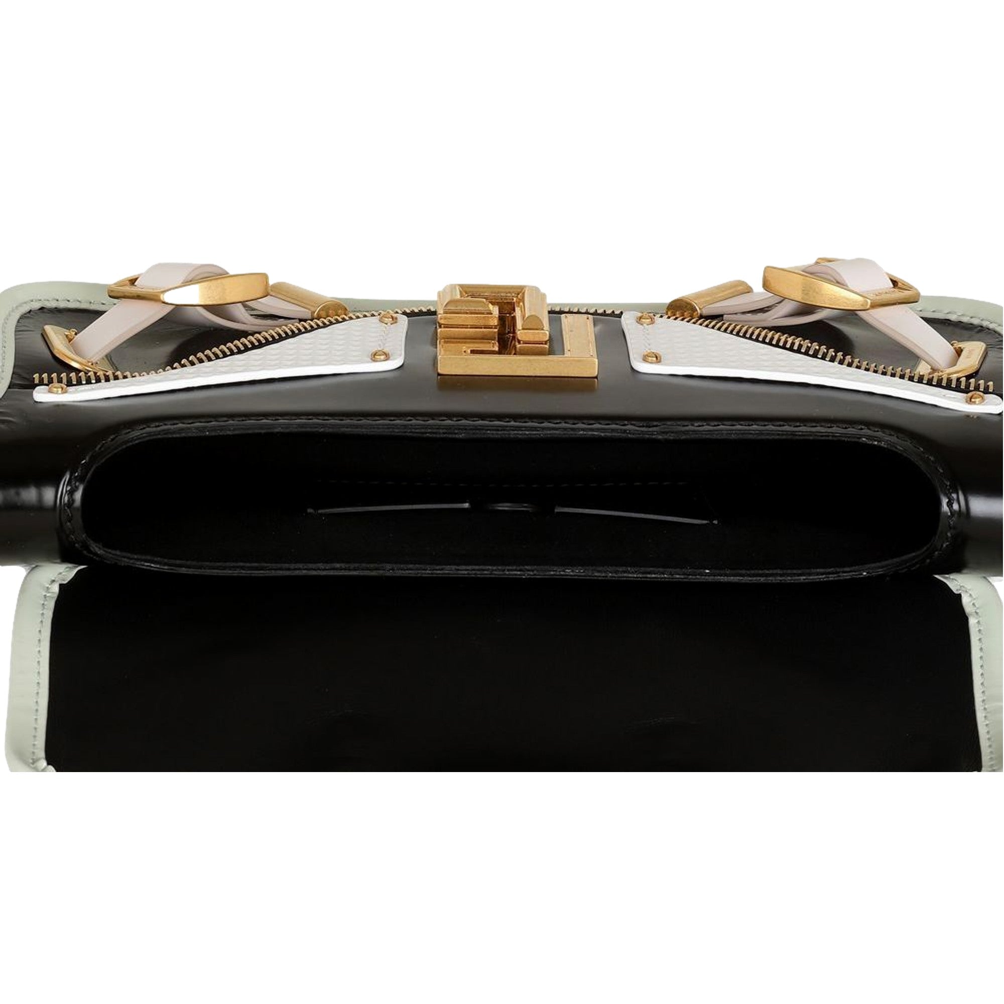 Balmain Blaze Mint Green Leather Baguette Top Handle Crossbody Bag