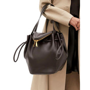 Bottega Veneta Beak Large Brown Calfskin Shoulder Bag