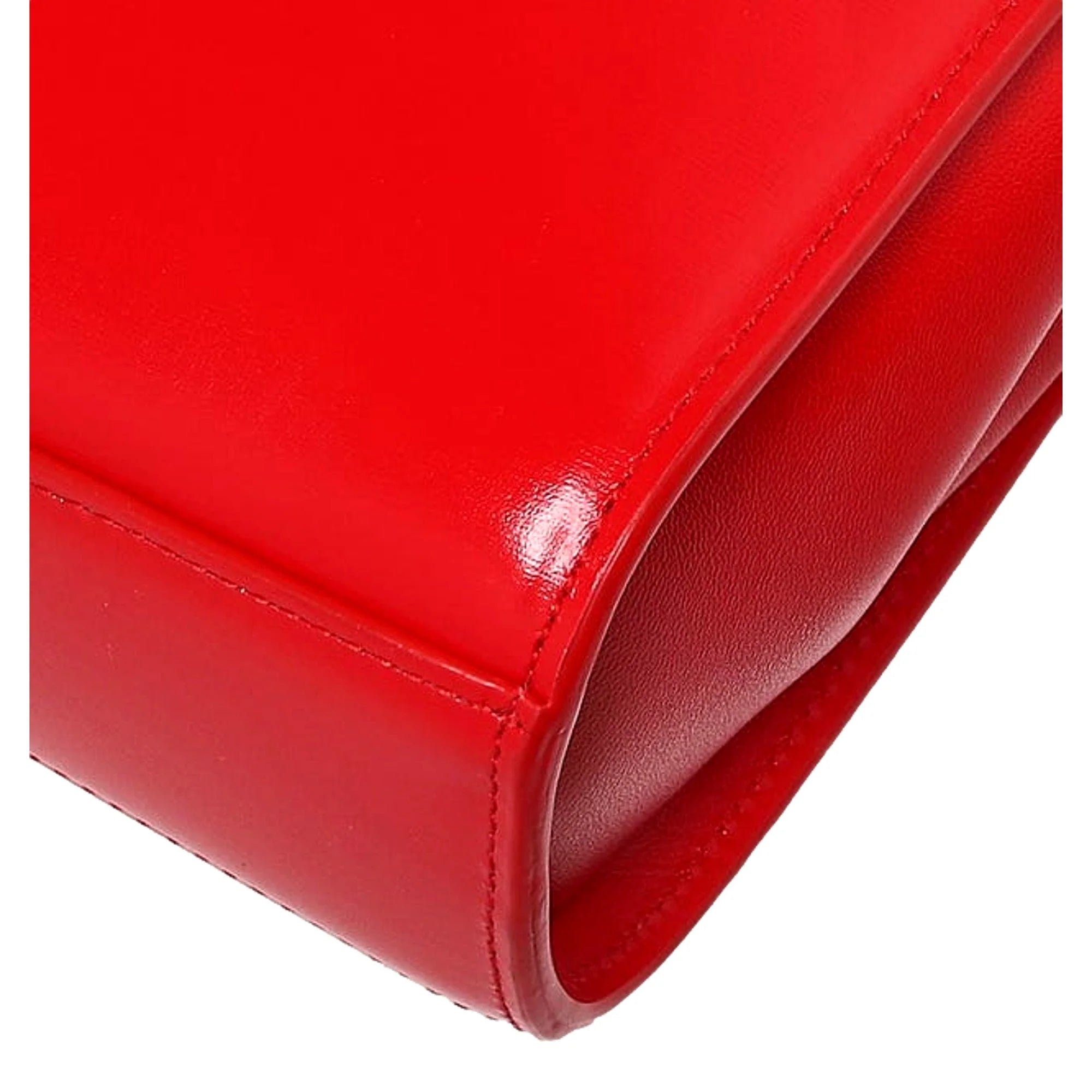 Bottega Veneta The Clip Chili Red Calfskin Leather Shoulder and Crossbody Bag